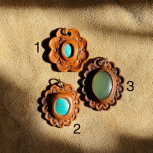 Load image into Gallery viewer, Leather Gemstone Pendant
