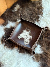 Load image into Gallery viewer, Leather Cowhide Horse Catch-all Tray