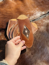 Load image into Gallery viewer, Leather + Wool Pot Holder