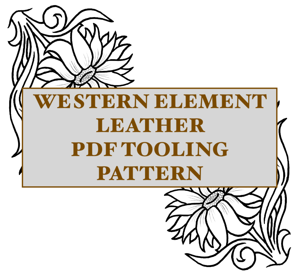 physical-paper-tooling-pattern-wedding-bouquet-wrap-floral-sunflow-western-element-leather