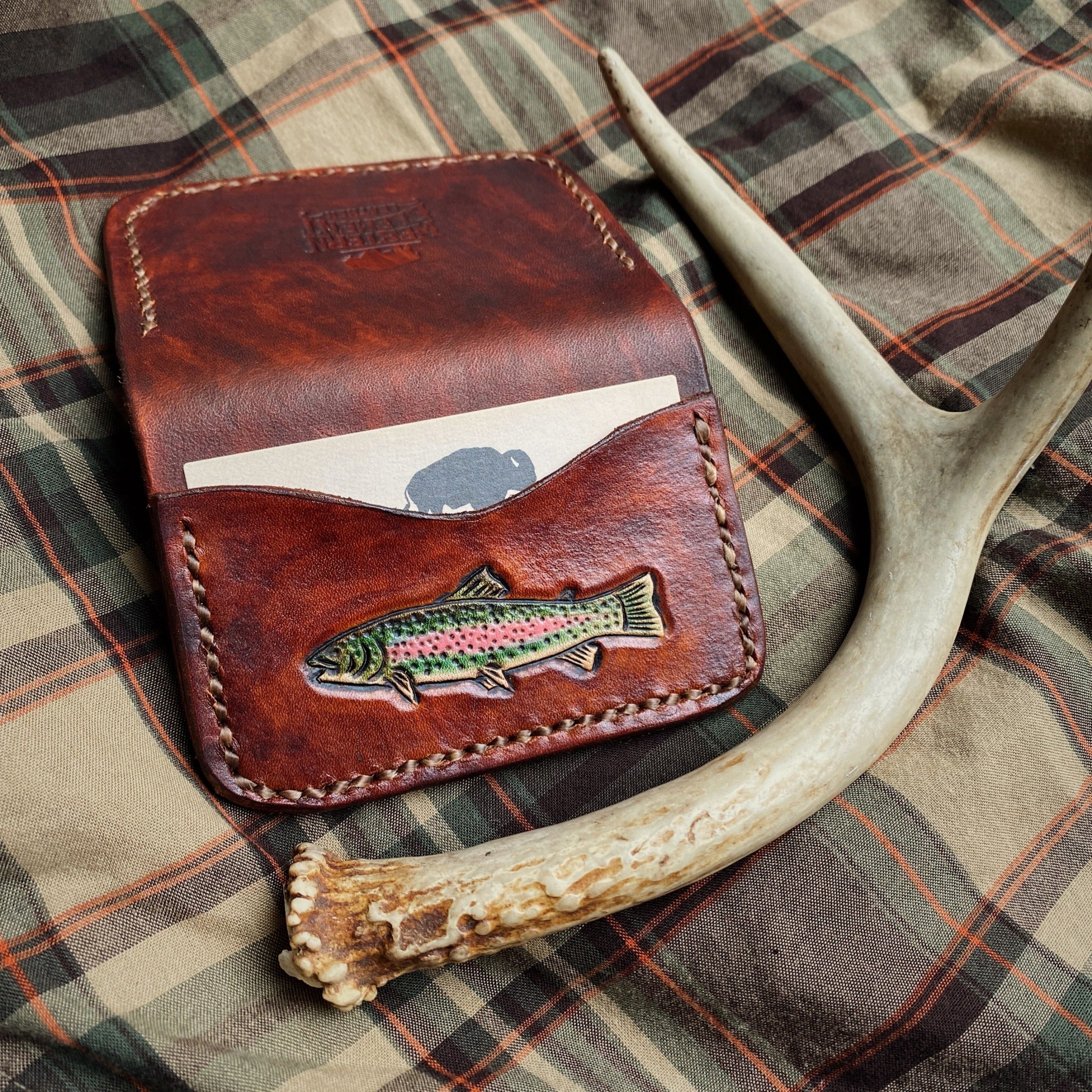 Fly Fishing - Book, Brown, Rainbow - Men's Trifold Wallet, Zazzle