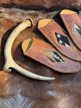 Load image into Gallery viewer, Leather + Wool Pot Holder
