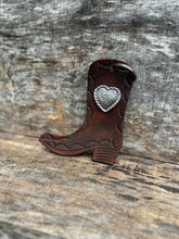 Load image into Gallery viewer, Cowgirl Boot Heart Concho Keychain
