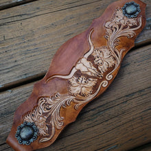 Load image into Gallery viewer, Tooled Leather Horse Bronc Halter Noseband
