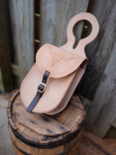 Load image into Gallery viewer, Tooled Leather Longhorn Western Saddle Horn Bag
